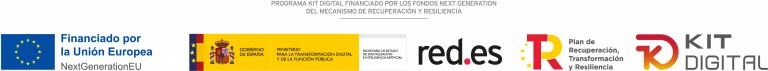 Logotipos correspondientes a diferentes entidades del gobierno que forman parte del Kit Digital